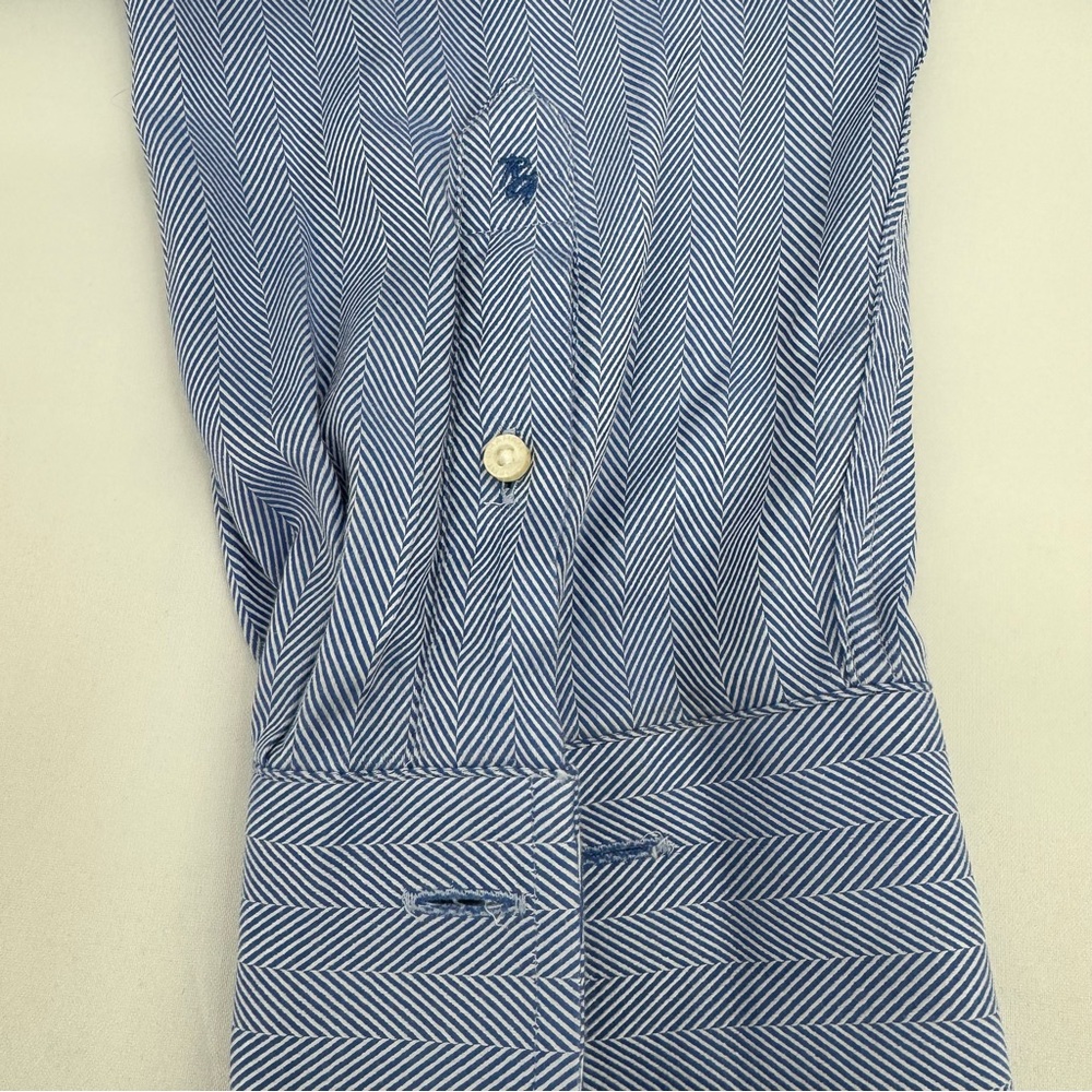 Robert Graham Button Down French Cuff Shirt Men’s 2XL Blue Houndstooth - Picture 13 of 13